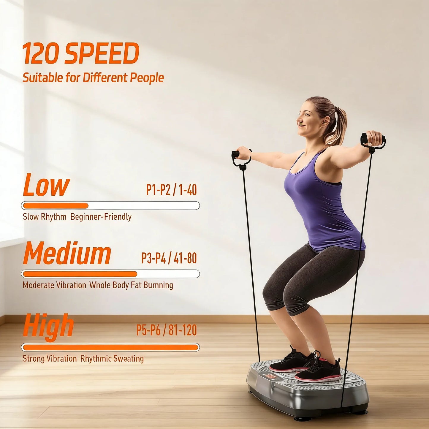 120-Speed Vibrating Exercise Plate: Full-Body Fitness & Relaxation Tool