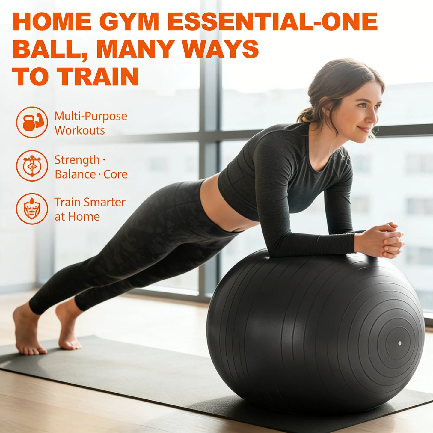 Multi-Purpose Exercise Yoga Ball: Home Fitness & Wellness Tool