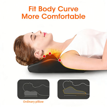 Back Massager with Heat, 3D Kneading Massage Pillow for Back, Neck, Shoulder, Leg Pain Relief Deep Tissue