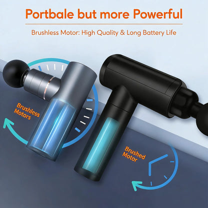 Massage Gun Deep Tissue, Full-Metal Electric Portable Hand Held Massager Gun for Back, Body Sore Muscles